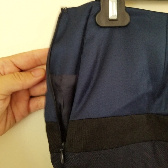 Bien Abyé by Dayanne Danier Wool Pencil Skirt w/ Fringe Stripes Size 4 - Picture 2 of 8